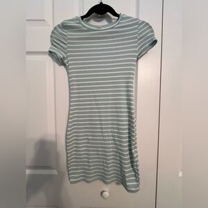 SHEIN Mint and White Striped Dress